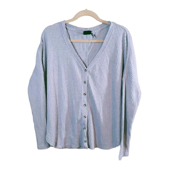 Out From Under Urban Outfitters Gray Jojo Oversized Thermal Lounge Women's XS - Picture 2 of 7